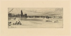 ओल्ड वेस्टमिंस्टर ब्रिज, 1859। द्वारा जेम्स एबॉट मैकनील व्हिस्लर