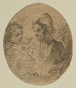 ओल्ड वुमन एंड चाइल्ड इन ओवल फ्रॉम स्केच ऑन द कोस्ट सर्वे प्लेट, 1854-55। द्वारा जेम्स एबॉट मैकनील व्हिस्लर