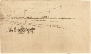 रेलवे स्टेशन, वोव्स, 1887। द्वारा जेम्स एबॉट मैकनील व्हिस्लर