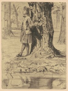 सीमोर एक पेड़ के नीचे खड़ा है, 18581859। द्वारा जेम्स एबॉट मैकनील व्हिस्लर