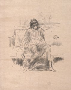द ड्रेप्ड फिगर बैठा, 1893। द्वारा जेम्स एबॉट मैकनील व्हिस्लर