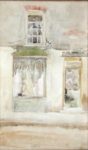 ड्रेसमेकर शॉप, c.1897-98 (wc पेपर पर) द्वारा जेम्स एबॉट मैकनील व्हिस्लर