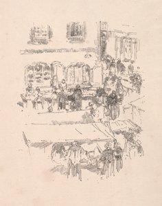 द मार्केट प्लेस, विट्रे, 1893। द्वारा जेम्स एबॉट मैकनील व्हिस्लर