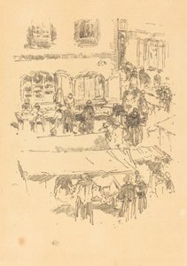 द मार्केटप्लेस, विट्रे, 1893। द्वारा जेम्स एबॉट मैकनील व्हिस्लर