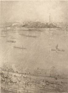 टेम्स, 1896। द्वारा जेम्स एबॉट मैकनील व्हिस्लर
