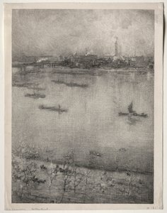 टेम्स, 1896। द्वारा जेम्स एबॉट मैकनील व्हिस्लर