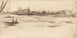 परेशान थेम्स, सी। 1875. द्वारा जेम्स एबॉट मैकनील व्हिस्लर