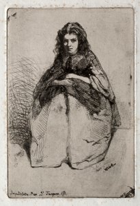 नेचर से बारह Etchings: Fumette, 1858। द्वारा जेम्स एबॉट मैकनील व्हिस्लर