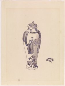 थोड़ा उभड़ा हुआ शरीर वाला फूलदान, 1876-1878। द्वारा जेम्स एबॉट मैकनील व्हिस्लर