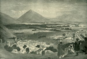 गढ़ के ऊपरी भाग से बाला हिसार और काबुल शहर, c1842, 1901।