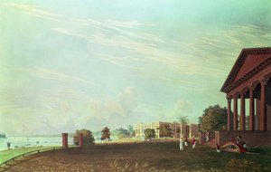 बैरकपुर हाउस, कलकत्ता, रॉबर्ट हेवेल, पब द्वारा उत्कीर्ण। 1824 (उत्कीर्णन)