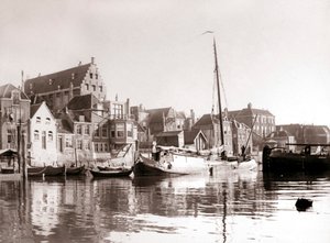 नहर की नावें, डोरड्रेक्ट, नीदरलैंड, 1898 द्वारा जेम्स बैटकिन