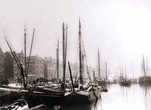 नहर की नावें, रॉटरडैम, 1898। द्वारा जेम्स बैटकिन