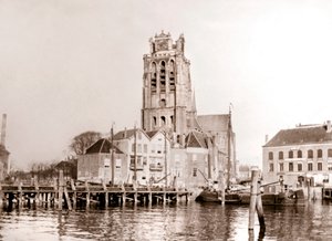 नहर पर चर्च, डोरड्रेक्ट, नीदरलैंड, 1898 द्वारा जेम्स बैटकिन