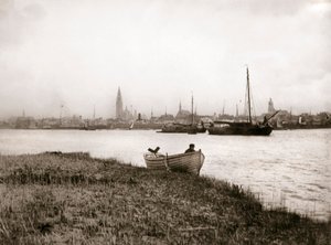 नहर द्वारा रोइंग बोट, रॉटरडैम, 1898। द्वारा जेम्स बैटकिन