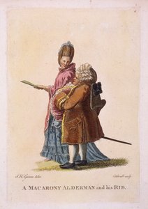 एक मैकरोनी एल्डरमैन और उसकी रिब, c1770