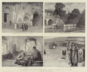 कैसर की पवित्र भूमि की यात्रा, उसके मार्ग के हित दृश्य