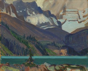 स्नो क्लाउड्स, लेक ओहारा, 1929 (दबा हुआ पेपरबोर्ड पर तेल)