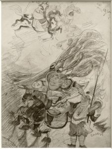 Chinoiserie (चीनी योद्धाओं) द्वारा जेम्स सिडनी Ensor