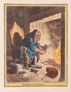 कॉर्न्स को आराम, पब। 1800 (हाथ के रंग का उत्कीर्णन)