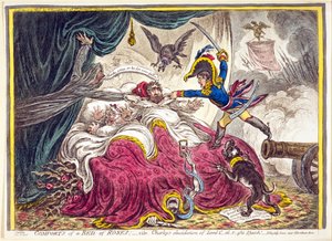 बेड ऑफ़ रोज़्स के आराम: पब। हन्ना हम्फ्री, 21 अप्रैल, 1806 (हाथ के रंग का उत्कीर्णन)