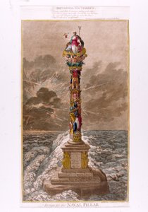 नौसेना स्तंभ के लिए डिज़ाइन, 1800 (रंगीन नक़्क़ाशी)