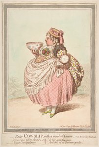 क्रीम का एक कटोरा के साथ Cowslip दर्ज करें। - विन्ड ब्रैंडेनबर्ग थियेट्रिकल, 13 जून, 1795। द्वारा जेम्स गिलियरे