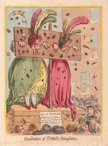 Faros बेटियों का बहिष्कार, पब। 1796 (हाथ के रंग का उत्कीर्णन)