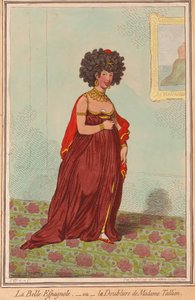 ला बेले एस्पैग्नोल या अस्तर ऑफ मैडम टालियन, पब 1796 (हाथ के रंगीन उत्कीर्णन)