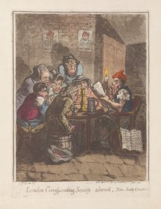 लंदन कॉरेस्पॉन्डिंग सोसाइटी, अलार्मड, विड। दोषी विवेक, पब। 1796 (हाथ के रंग का उत्कीर्णन)
