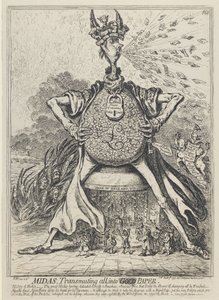 मिडास, सभी को गोल्ड पेपर, 1797 में प्रसारित करना द्वारा जेम्स गिलियरे