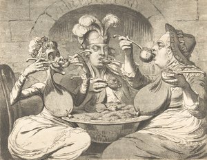 29 मई, 1787, 29 मई, 1787 को एक नए गठबंधन पर्व में राक्षसी क्रौ। द्वारा जेम्स गिलियरे