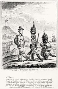 प्लेट 2, विलियम कोबेट के जीवन से, स्वयं द्वारा लिखित, पब। एच। हम्फ्रे, 1809 द्वारा द्वारा जेम्स गिलियरे