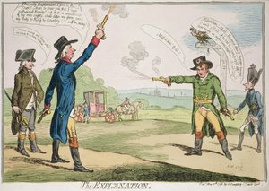 हन्ना हम्फ़्रे द्वारा प्रकाशित व्याख्या, 1787 हाथ से रंगीन नक़्क़ाशी द्वारा James Gillray