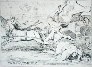 द फॉल ऑफ फेटन, 1788 में SW Fores द्वारा प्रकाशित (नक़्क़ाशी) द्वारा जेम्स गिलियरे