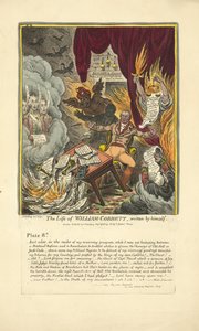 विलियम कोबेट का जीवन, स्वयं द्वारा लिखित, हन्ना हम्फ़्रे द्वारा प्रकाशित, 1809 (हाथ से रंगीन उत्कीर्णन) द्वारा James Gillray