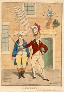 थंडर, पब। 1782 (हाथ के रंग का उत्कीर्णन)