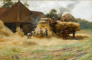 थ्रेसिंग, एक स्कॉटिश फार्म, 1884