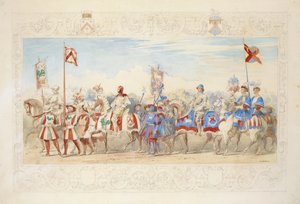 आर्चीबाल्ड, अर्ल ऑफ कैसिलिस, नाइट ऑफ डॉल्फिन, 1839 (पेंसिल, wc, gouache und गोल्ड पेंट ऑन पेपर)