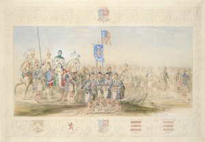 बैरन ग्लेनिलन, नाइट ऑफ़ द गेल, 1839 (पेंसिल, wc, gouache und गोल्ड पेंट ऑन पेपर)