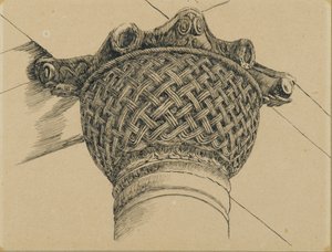 एल-अक्सा की मस्जिद से राजधानी, हमारे जीवन का प्रभु यीशु मसीह का चित्रण, 1886-94 (बोर्ड पर लगे कागज पर कलम और स्याही) द्वारा जेम्स जैक्स जोसेफ टिसोट