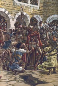 कांटों का ताज - "द लाइफ ऑफ अवर लॉर्ड जीसस क्राइस्ट" से - 1899 जेम्स टिसोट द्वारा - ला विए डे नोट्रे लॉर्ड जीसस क्राइस्ट, जैक्स जोसेफ (जैक्स जोसेफ) टिसोट डिट जेम्स टिसोट (1836-1902) द्वारा। द्वारा जेम्स जैक्स जोसेफ टिसोट