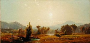 Catskills का दृश्य (कैनवास पर तेल)