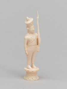 सफेद मोहरा, शतरंज का टुकड़ा, भारत, 1820 लगभग द्वारा जेम्स मैक्लाक्लन नायर