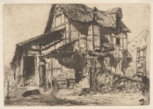 असुरक्षित टेनेमेंट, फ्रांसीसी सेट से (डोज़ एउ-फोर्टेस डी द्वारा James Abbott McNeill Whistler
