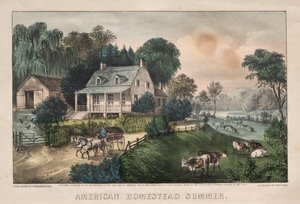 अमेरिकन होमस्टेड, समर, 1869। द्वारा जेम्स मेरिट इवेस