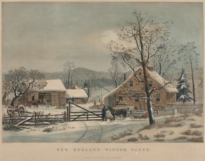 न्यू इंग्लैंड विंटर सीन, 1861।