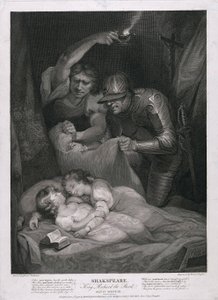 किंग रिचर्ड द थर्ड: एक्ट IV, सीन III द मर्डर ऑफ़ द प्रिंसेस इन द टावर पब। 1790. द्वारा जेम्स नॉर्थकोट