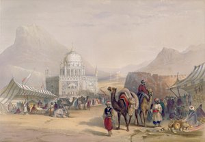, अहमद शौह ’का मंदिर, अफ़गानिस्तान के राजा, कंधार, In सीन, इनहाबेंट्स एंड कॉस्ट्यूम्स ऑफ़ अफगानिस्तान’ से प्लेट 27, रॉबर्ट कैरिक द्वारा उत्कीर्ण (c.1829-1904) 1848 द्वारा जेम्स रैट्रे