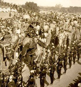 महान दरबार जुलूस, दिल्ली, भारत। 1903 (फोटो) द्वारा जेम्स रिटन